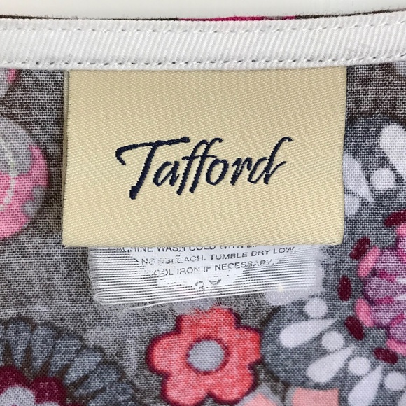 TAFFORD Scrub Top 100% Cotton Floral V-Neck Short Sleeve Women’s Plus Size 3X - Picture 10 of 16